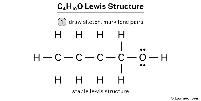 C4H10O Lewis Structure