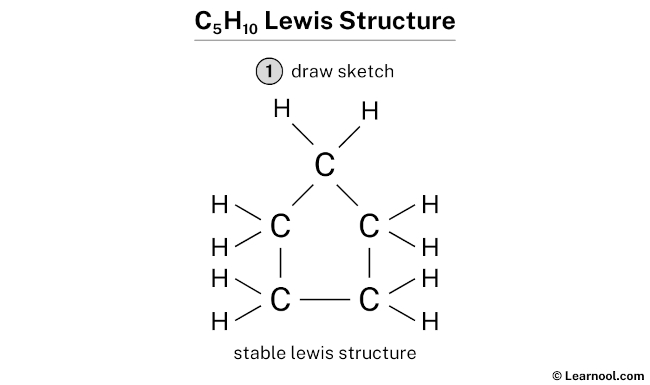 C5H10 Lewis Structure