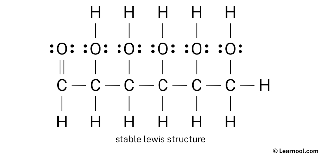 C6H12O6 Lewis Structure (Step 5)