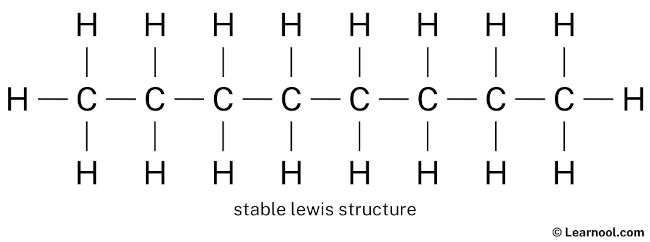 C8H18 Lewis Structure (Step 1)