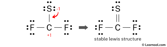 CF2S Lewis Structure (Step 4)
