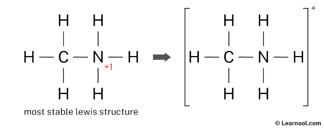CH3NH3+ Lewis Structure (Final)