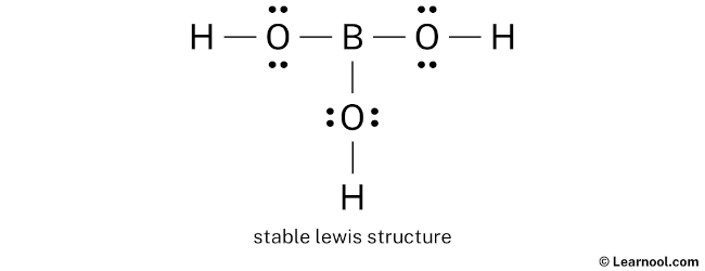 H3BO3 Lewis Structure (Step 2)