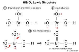 HBrO3 Lewis structure - Learnool