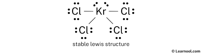 KrCl4 Lewis Structure (Step 2)