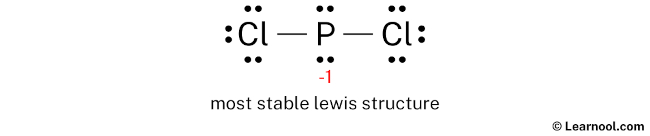 PCl2- Lewis Structure (Step 3)