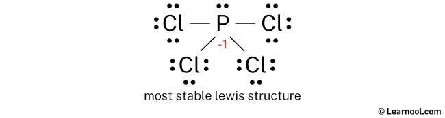 PCl4- Lewis Structure (Step 3)