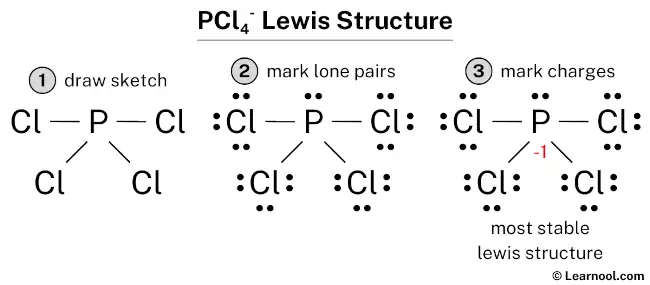 PCl4- Lewis structure - Learnool