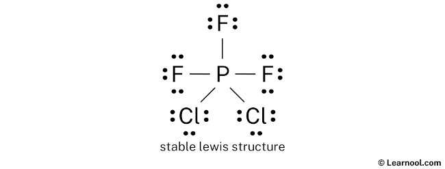 PF3Cl2 Lewis Structure (Step 2)