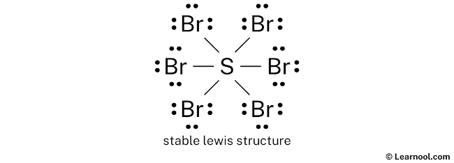 SBr6 Lewis Structure (Step 2)
