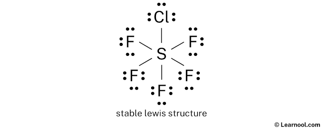 SF5Cl Lewis Structure (Step 2)