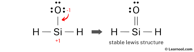SiH2O Lewis Structure (Step 4)