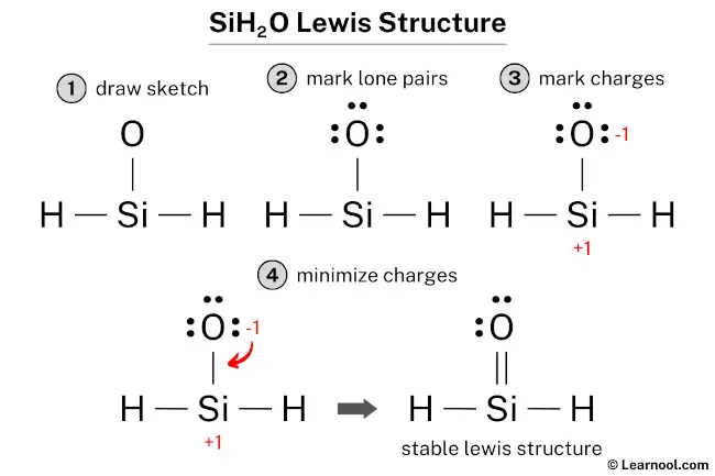 SiH2O Lewis Structure