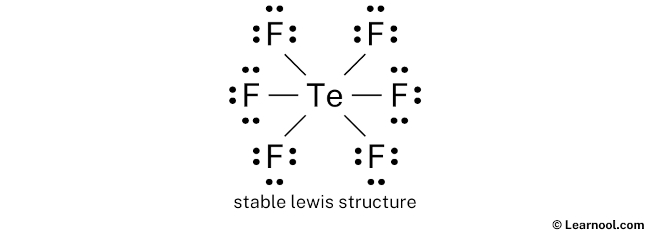 TeF6 Lewis Structure (Step 2)