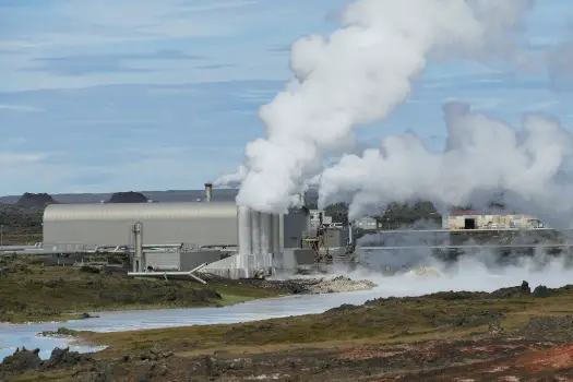 Geothermal energy example - geothermal power plant