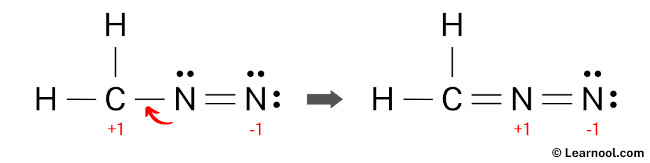 CH2N2 Lewis structure (step 5)