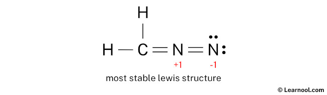 CH2N2 Lewis structure (step 6)