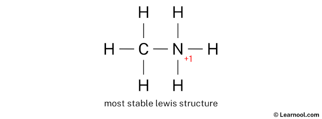 CH3NH3+ Lewis structure (step 2)