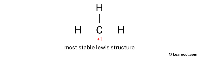 Lewis structure of CH3+ (step 2)