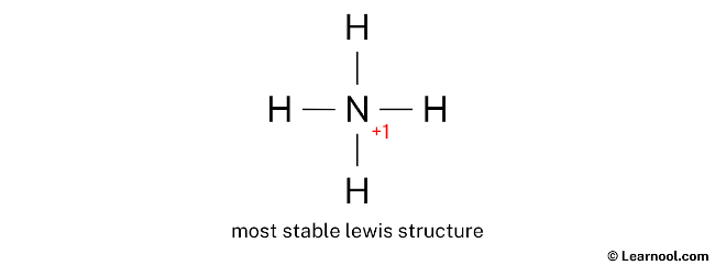 NH4+ Lewis structure (step 2)