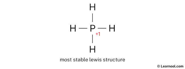 PH4+ Lewis structure (step 2)